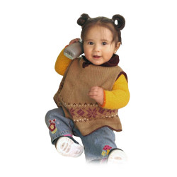 Poncho chaleco para niños - 100% lana de Alpaca