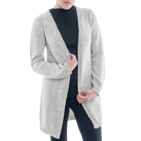 Chaqueta de alpaca abierta