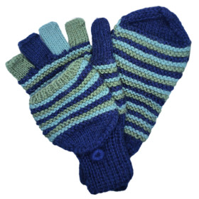 Guantes-Mitones - Tejido a mano - Talla M