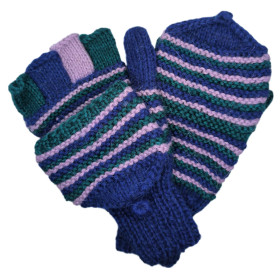 Guantes-Mitones - Tejido a mano - Talla M