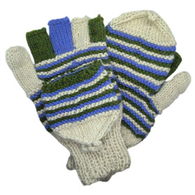 Guantes-Mitones - Tejido a mano - Talla M