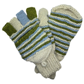 Guantes-Mitones - Tejido a mano - Talla M