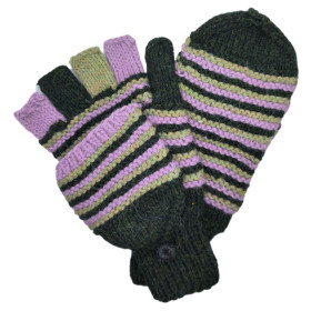 Guantes-Mitones - Tejido a mano - Talla M