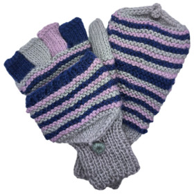 Guantes-Mitones - Tejido a mano - Talla M
