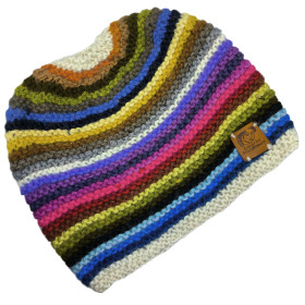 Gorro arcoíris tejido a mano Talla estándar