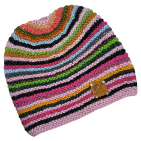 Gorro arcoíris tejido a mano Talla estándar