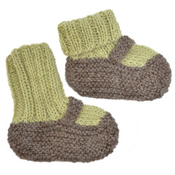 Calcetines para Bebé Tejidos a Mano - Lana de Alpaca