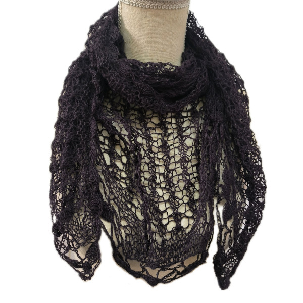 Bufanda triangular calada - Lana Pura de Alpaca