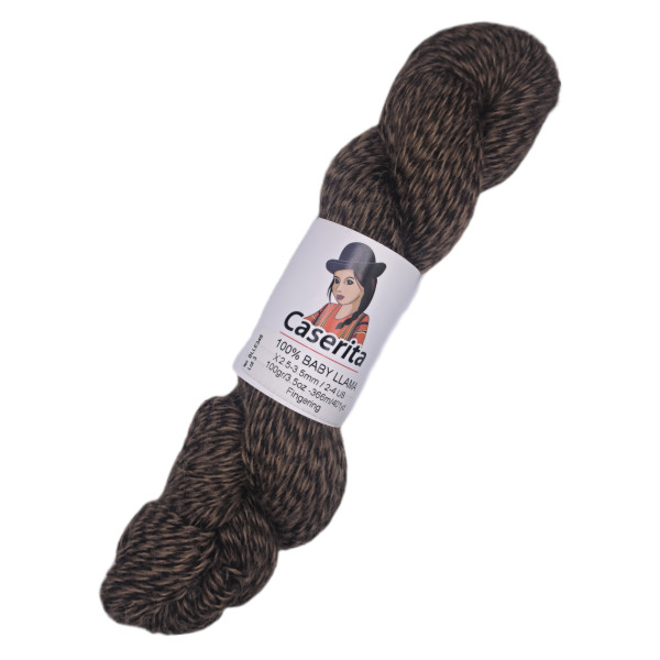 Trío marrón oscuro - 100% baby llama - 100 gr./367 m.