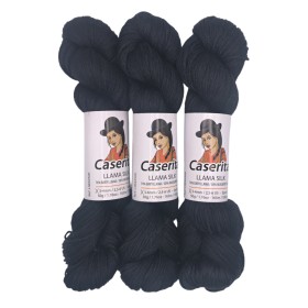 Negro - Baby llama y Seda - 50 gr./165 m.
