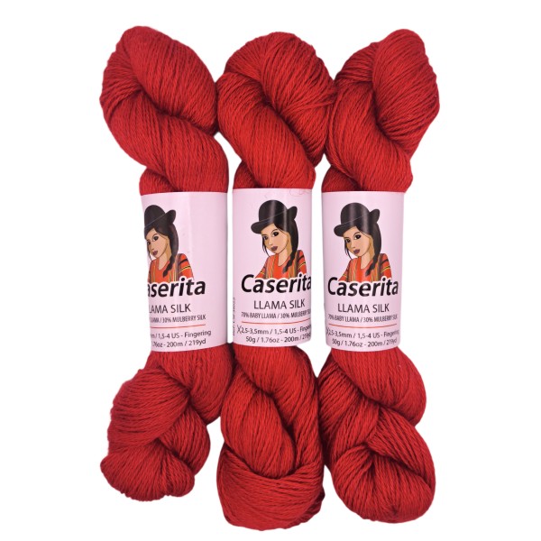 Rojo - Baby llama y Seda - 50 gr./200 m.