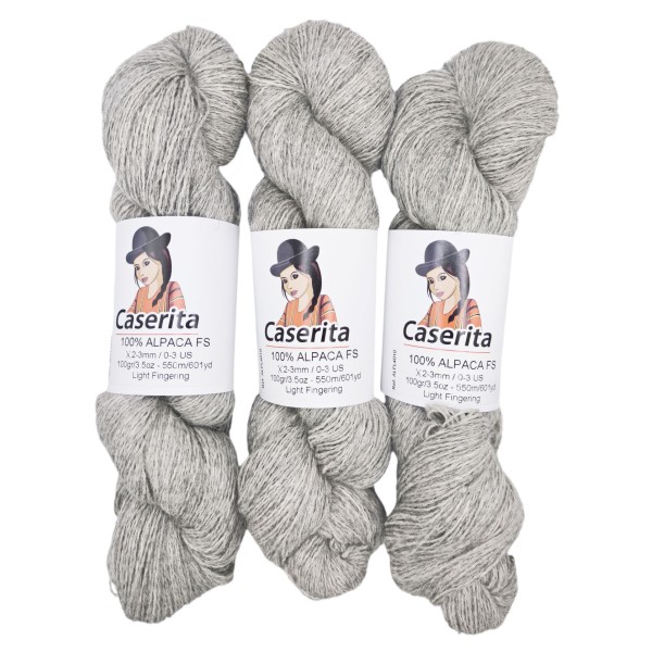Gris claro - 100% Alpaca FS - 100 gr. / 550m