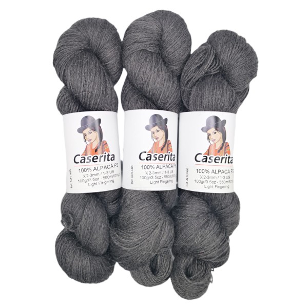 Gris grafito - 100% Alpaca FS - 100 gr. / 550m