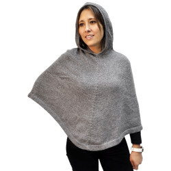 Poncho  con capucha - Lana de Alpaca