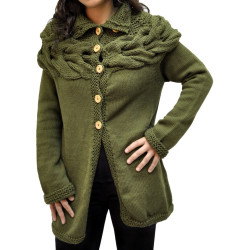 Sweater con Trenza - Lana de Oveja